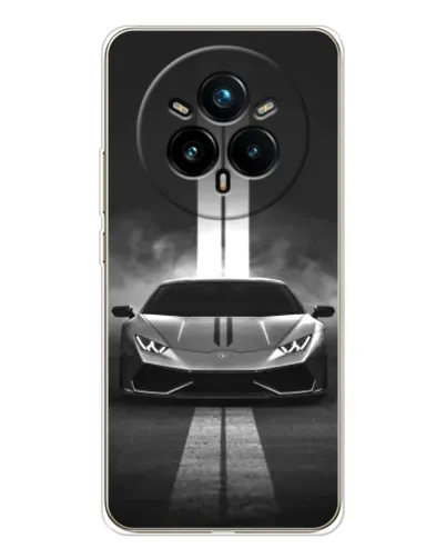 Чехол для Realme 14 Pro 5G с картинкой «Lamborghini симметрия дорог»