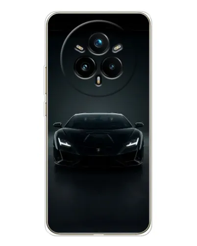 Чехол для Realme 14 Pro 5G с картинкой «Черный Lamborghini Aventador»