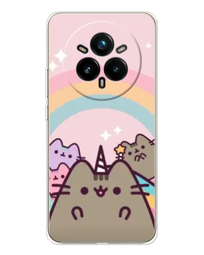 Чехол для Realme 14 Pro 5G с картинкой «Единорог Pusheen» Чехол для Realme 14 Pro 5G с картинкой «Единорог Pusheen»