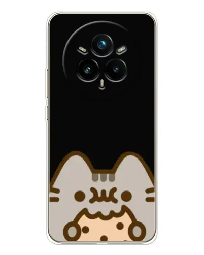 Чехол для Realme 14 Pro 5G с картинкой «Пушин на черном» Чехол для Realme 14 Pro 5G с картинкой «Пушин на черном»