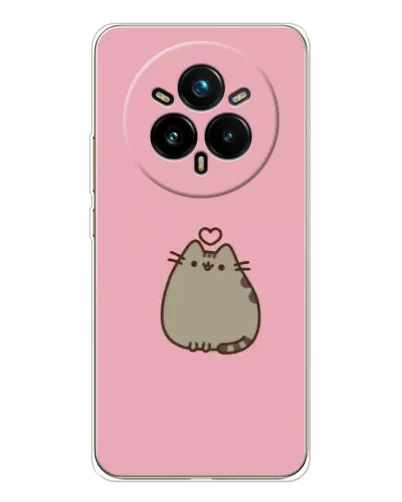 Чехол для Realme 14 Pro 5G с картинкой «Pusheen сердце» Чехол для Realme 14 Pro 5G с картинкой «Pusheen сердце»