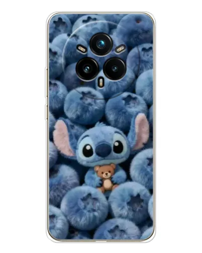 Чехол для Realme 14 Pro 5G с картинкой «Стич и голубика» Чехол для Realme 14 Pro 5G с картинкой «Стич и голубика»