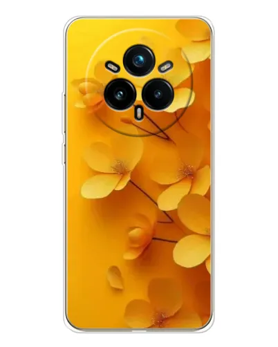 Чехол для Realme 14 Pro 5G с картинкой «Золотые лепестки» Чехол для Realme 14 Pro 5G с картинкой «Золотые лепестки»