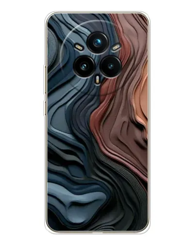 Чехол для Realme 14 Pro 5G с картинкой «Цветные волны каньона»