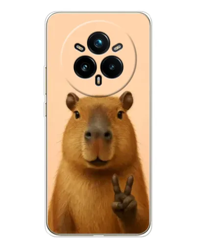 Чехол для Realme 14 Pro 5G с картинкой «Капибара виктория» Чехол для Realme 14 Pro 5G с картинкой «Капибара виктория»
