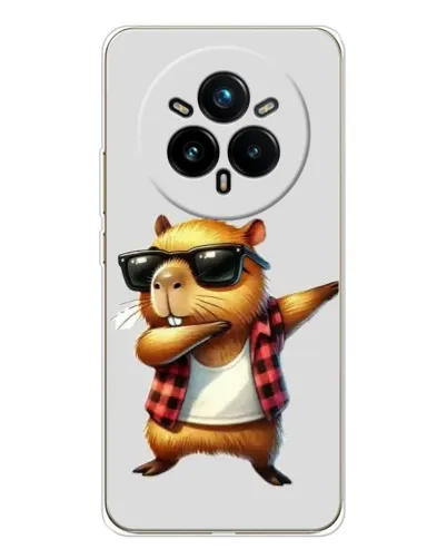 Чехол для Realme 14 Pro 5G с картинкой «Капибара рэпер даб» Чехол для Realme 14 Pro 5G с картинкой «Капибара рэпер даб»
