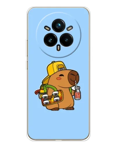Чехол для Realme 14 Pro 5G с картинкой «Капибара на скейте» Чехол для Realme 14 Pro 5G с картинкой «Капибара на скейте»