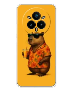 Чохол для Realme 14 Pro 5G з картинкою «Капібара на відпочинку»