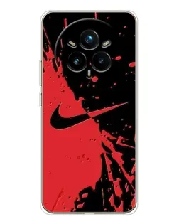 Чехол для Realme 14 Pro Plus с картинкой «Красные брызги Nike» Чехол для Realme 14 Pro Plus с картинкой «Красные брызги Nike»