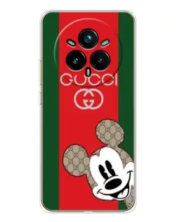 Чехол для Realme 14 Pro Plus с картинкой «Gucci — полосы и Микки»