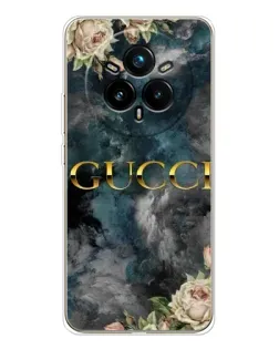 Чехол для Realme 14 Pro Plus с картинкой «Абстрактные цветы Gucci»