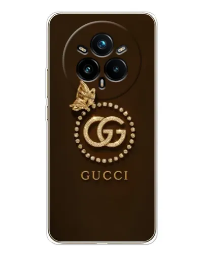 Чехол для Realme 14 Pro Plus с картинкой «Gucci — золотая бабочка» Чехол для Realme 14 Pro Plus с картинкой «Gucci — золотая бабочка»