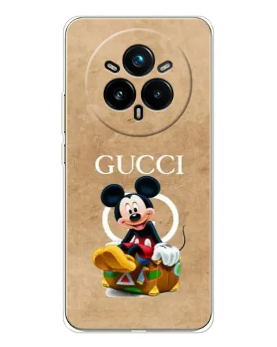 Чехол для Realme 14 Pro Plus с картинкой «Микки Маус Gucci — крафт» Чехол для Realme 14 Pro Plus с картинкой «Микки Маус Gucci — крафт»