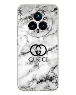 Чехол для Realme 14 Pro Plus с картинкой «Gucci — мраморный шик»