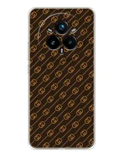 Чехол для Realme 14 Pro Plus с картинкой «Gucci — золотые диагонали»