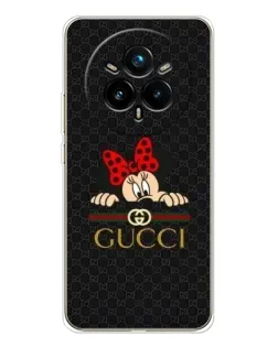 Чехол для Realme 14 Pro Plus с картинкой «Минни Маус Gucci — черный»