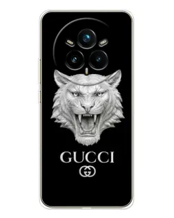Чехол для Realme 14 Pro Plus с картинкой «Gucci — серебряный лев»
