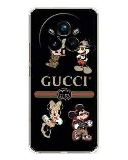 Чехол для Realme 14 Pro Plus с картинкой «Gucci — герои Disney и монограмма»
