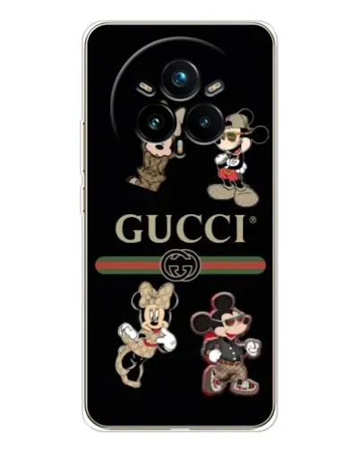 Чехол для Realme 14 Pro Plus с картинкой «Gucci — герои Disney и монограмма» Чехол для Realme 14 Pro Plus с картинкой «Gucci — герои Disney и монограмма»