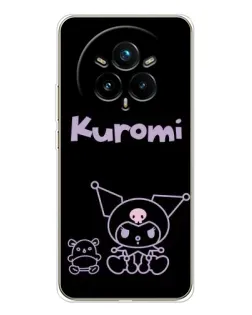 Чохол для Realme 14 Pro Plus з картинкою «Kuromi — чорний мінімалізм»