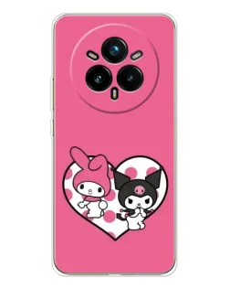 Чохол для Realme 14 Pro Plus з картинкою «Kuromi та My Melody» Чохол для Realme 14 Pro Plus з картинкою «Kuromi та My Melody»