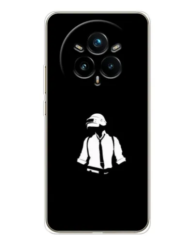 Чехол для Realme 14 Pro Plus с картинкой «PUBG — белый шлем» Чехол для Realme 14 Pro Plus с картинкой «PUBG — белый шлем»