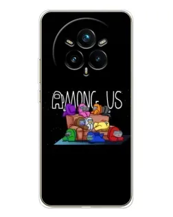 Чехол для Realme 14 Pro Plus с картинкой «Логотип Among Us» Чехол для Realme 14 Pro Plus с картинкой «Логотип Among Us»