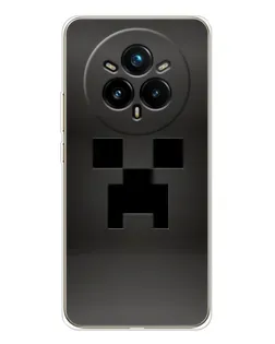 Чехол для Realme 14 Pro Plus с картинкой «Черный крипер градиент»