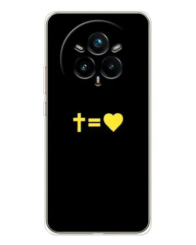 Чехол для Realme 14 Pro Plus с картинкой «Сердце и Крест» Чехол для Realme 14 Pro Plus с картинкой «Сердце и Крест»