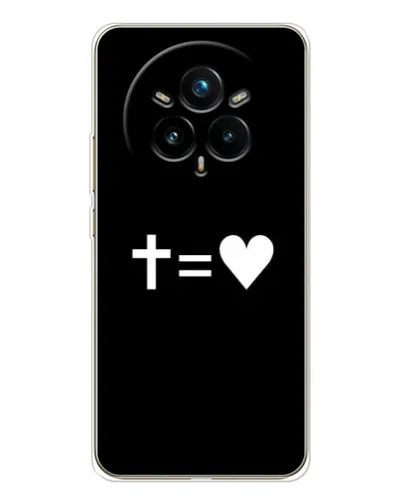 Чехол для Realme 14 Pro Plus с картинкой «Крест и Сердце» Чехол для Realme 14 Pro Plus с картинкой «Крест и Сердце»