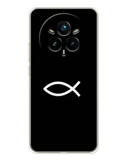 Чехол для Realme 14 Pro Plus с картинкой «Символ рыбы Jesus» Чехол для Realme 14 Pro Plus с картинкой «Символ рыбы Jesus»