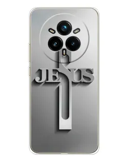 Чехол для Realme 14 Pro Plus с картинкой «Металлический крест Jesus» Чехол для Realme 14 Pro Plus с картинкой «Металлический крест Jesus»