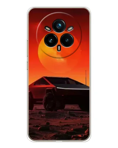 Чехол для Realme 14 Pro Plus с картинкой «Cybertruck на Марсе»