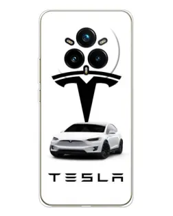 Чехол для Realme 14 Pro Plus с картинкой «Tesla White Style»