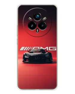 Чехол для Realme 14 Pro Plus с картинкой «Mercedes AMG — красная линия»