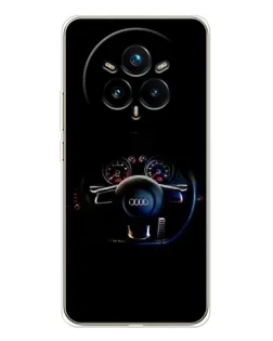 Чохол для Realme 14 Pro Plus з картинкою «Салон Audi — кермо»