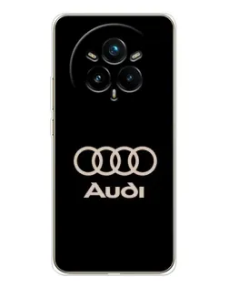 Чохол для Realme 14 Pro Plus з картинкою «Audi — золотий логотип»