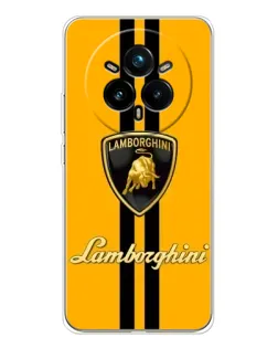Чохол для Realme 14 Pro Plus з картинкою «Lamborghini Stripe жовтий»
