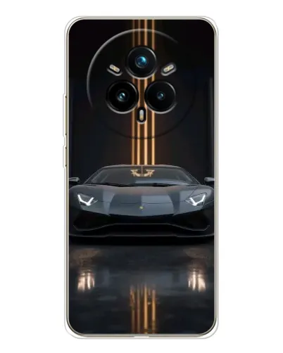 Чехол для Realme 14 Pro Plus с картинкой «Lamborghini золотые линии» Чехол для Realme 14 Pro Plus с картинкой «Lamborghini золотые линии»