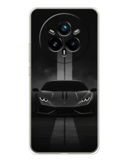 Чехол для Realme 14 Pro Plus с картинкой «Lamborghini симметрия дорог»
