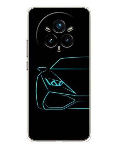 Чехол для Realme 14 Pro Plus с картинкой «Голубой силуэт Lamborghini» Чехол для Realme 14 Pro Plus с картинкой «Голубой силуэт Lamborghini»