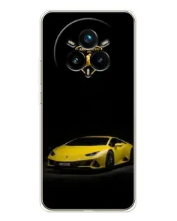 Чехол для Realme 14 Pro Plus с картинкой «Lamborghini желтый акцент»