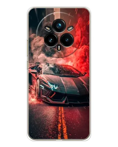 Чехол для Realme 14 Pro Plus с картинкой «Lamborghini красный дым» Чехол для Realme 14 Pro Plus с картинкой «Lamborghini красный дым»