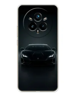 Чехол для Realme 14 Pro Plus с картинкой «Черный Lamborghini Aventador»