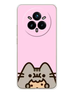 Чехол для Realme 14 Pro Plus с картинкой «Pusheen и печенье» Чехол для Realme 14 Pro Plus с картинкой «Pusheen и печенье»