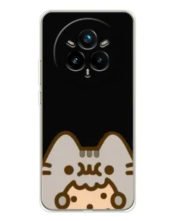 Чехол для Realme 14 Pro Plus с картинкой «Пушин на черном» Чехол для Realme 14 Pro Plus с картинкой «Пушин на черном»