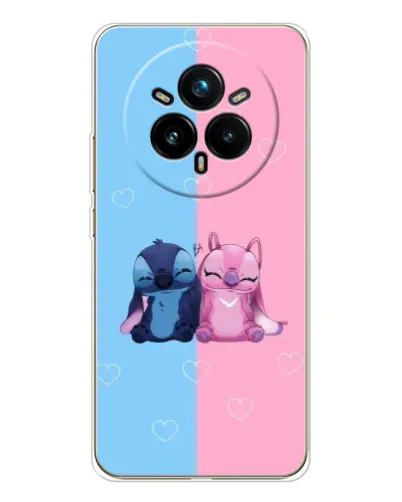 Чехол для Realme 14 Pro Plus с картинкой «Stitch и Angel Love» Чехол для Realme 14 Pro Plus с картинкой «Stitch и Angel Love»