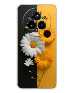 Чехол для Realme 14 Pro Plus с картинкой «Подсолнух и ромашка»