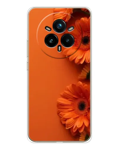 Чехол для Realme 14 Pro Plus с картинкой «Оранжевые герберы»