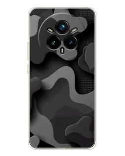 Чехол для Realme 14 Pro Plus с картинкой «Темный абстрактный камуфляж»